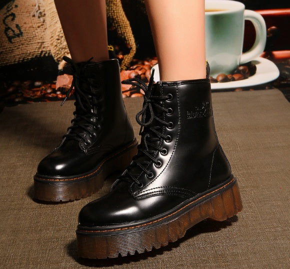 Acid Chunky Platform Boots