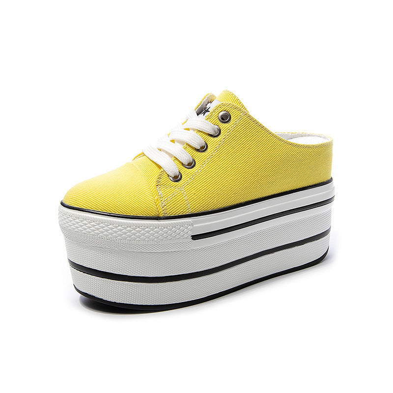 Casual Women's Low-cut Inner-increasing Canvas Shoes