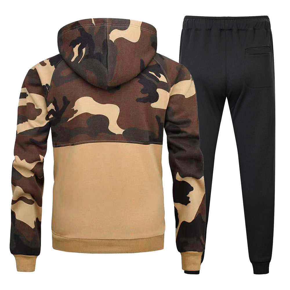 Camouflage pullover sweater suit