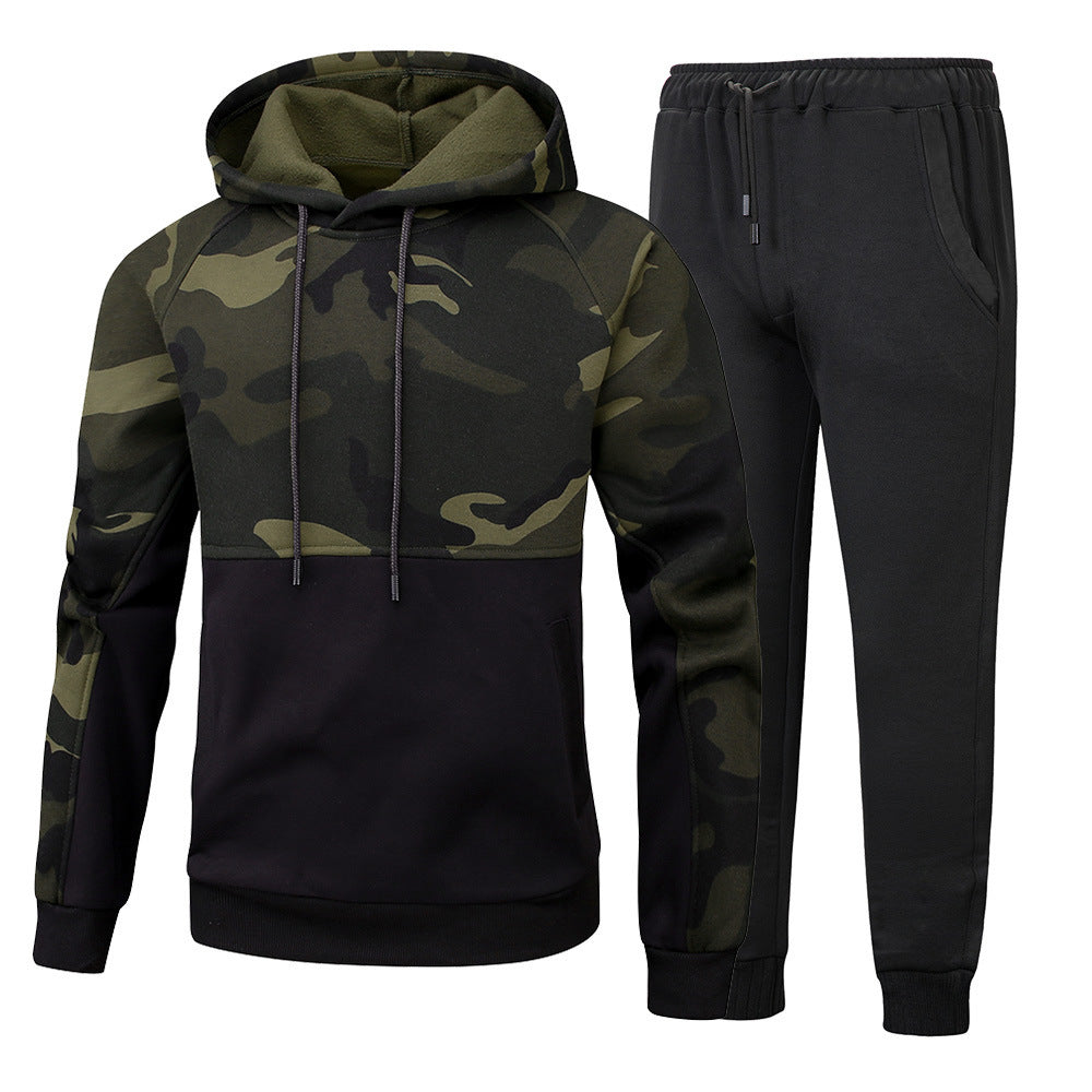 Camouflage pullover sweater suit