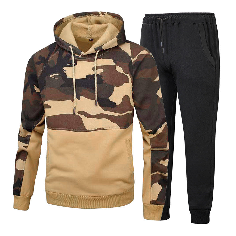 Camouflage pullover sweater suit