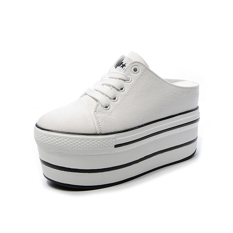 Casual Women's Low-cut Inner-increasing Canvas Shoes