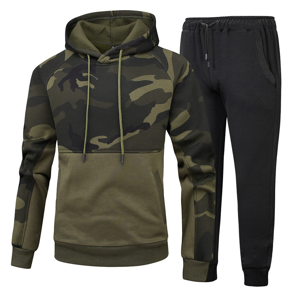 Camouflage pullover sweater suit