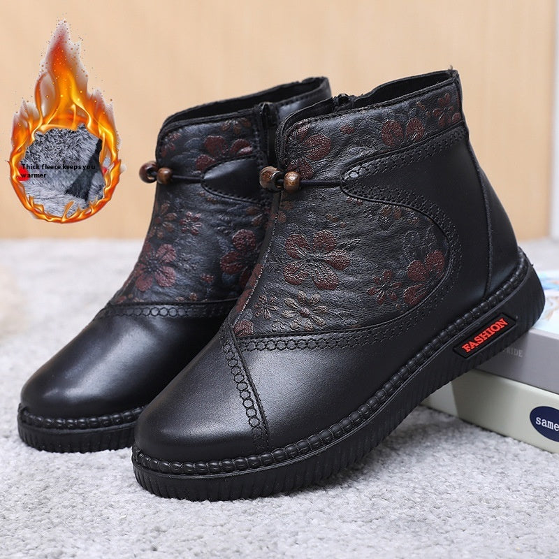 Cotton Shoes Fleece Lined Padded Warm Keeping Ankle Boots