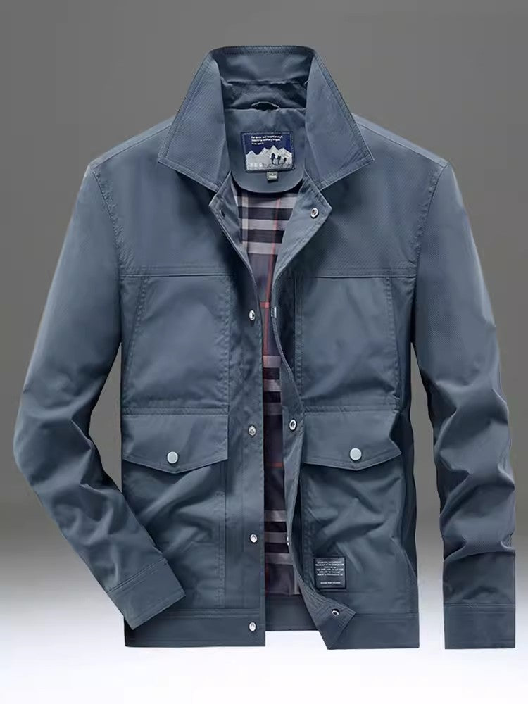 Loose Leisure Workwear Turn-down Collar Coat