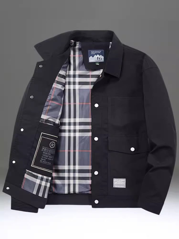 Loose Leisure Workwear Turn-down Collar Coat