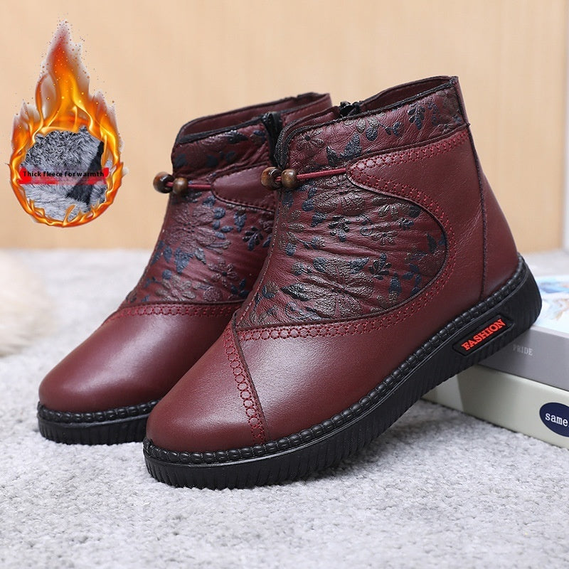 Cotton Shoes Fleece Lined Padded Warm Keeping Ankle Boots